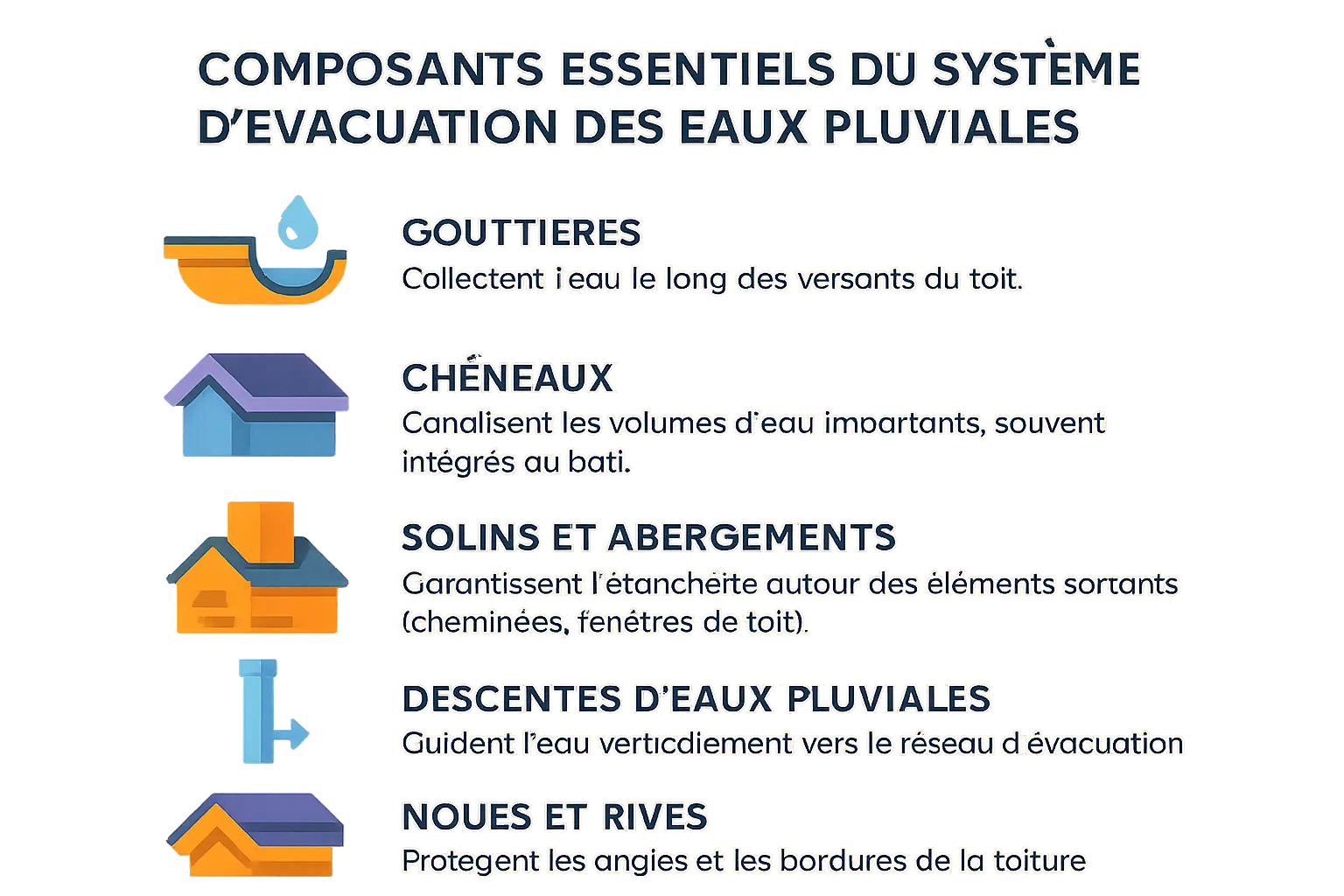 Évacuation des eaux pluviales - Les composants clés