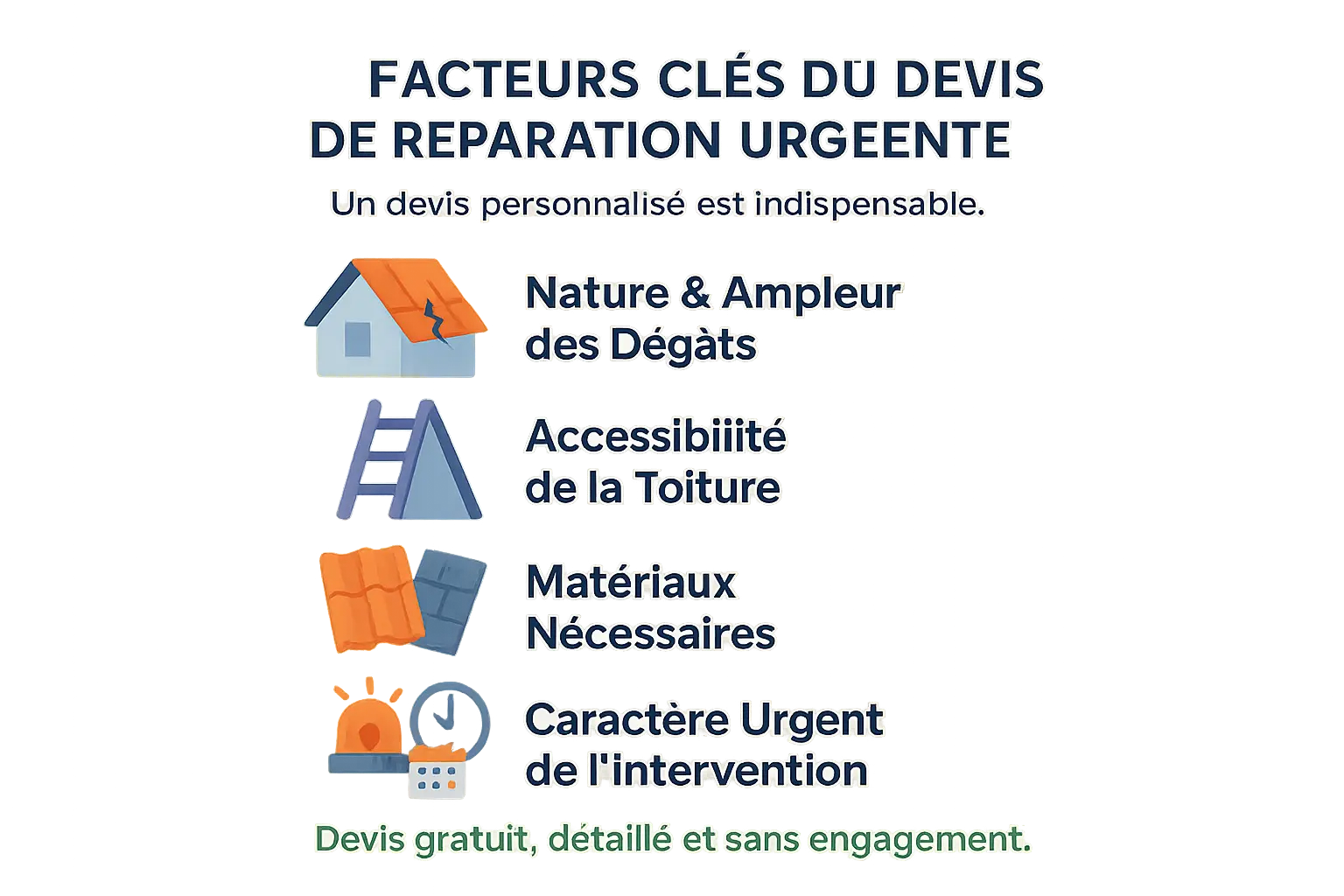 Facteurs influençant le devis de réparation de toiture urgente