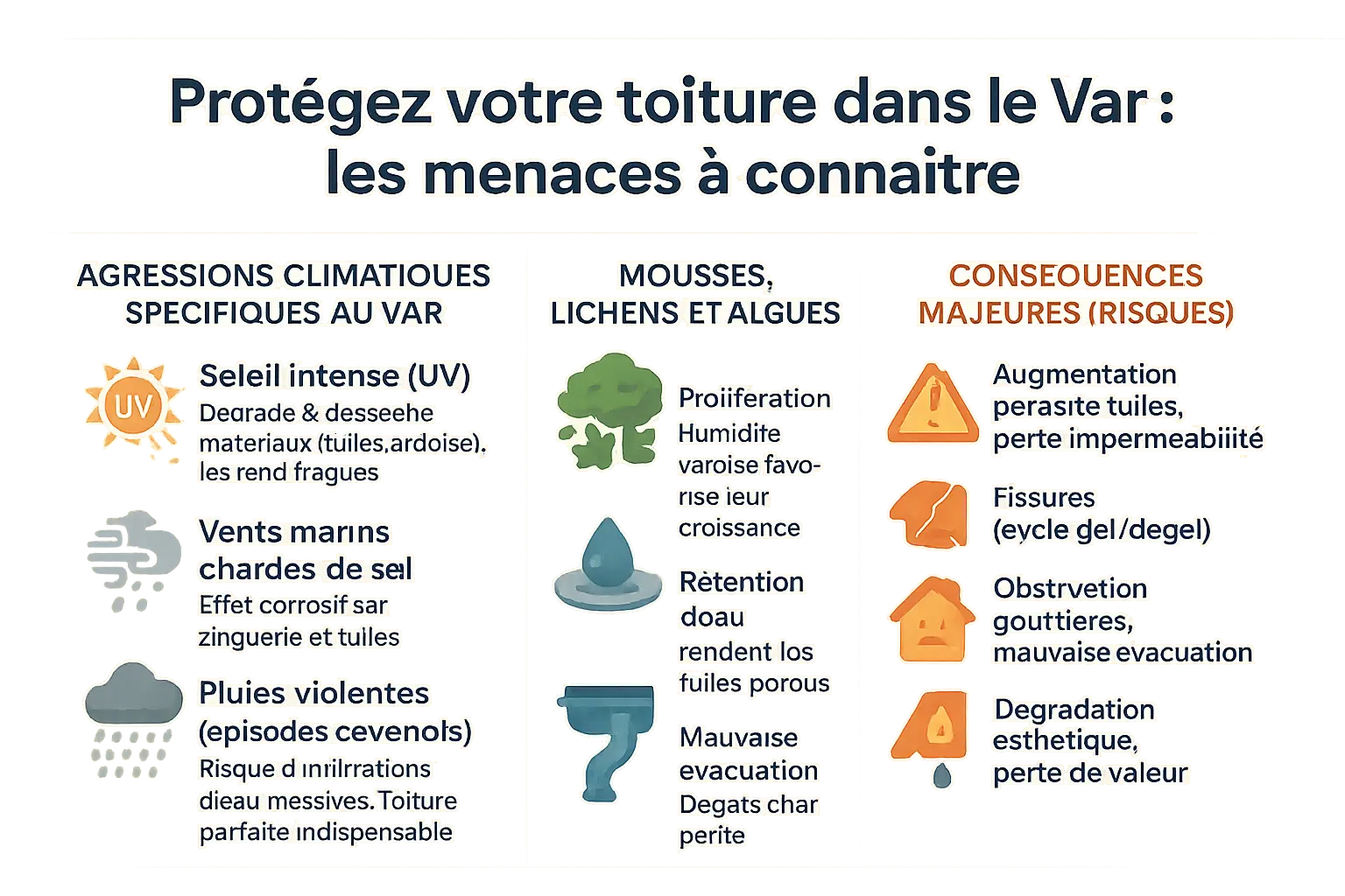 Menaces sur votre toiture dans le Var